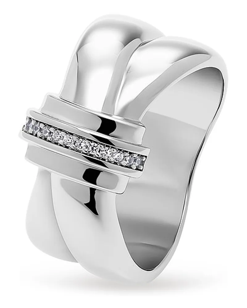 JETTE Damenring TWISTED Silber