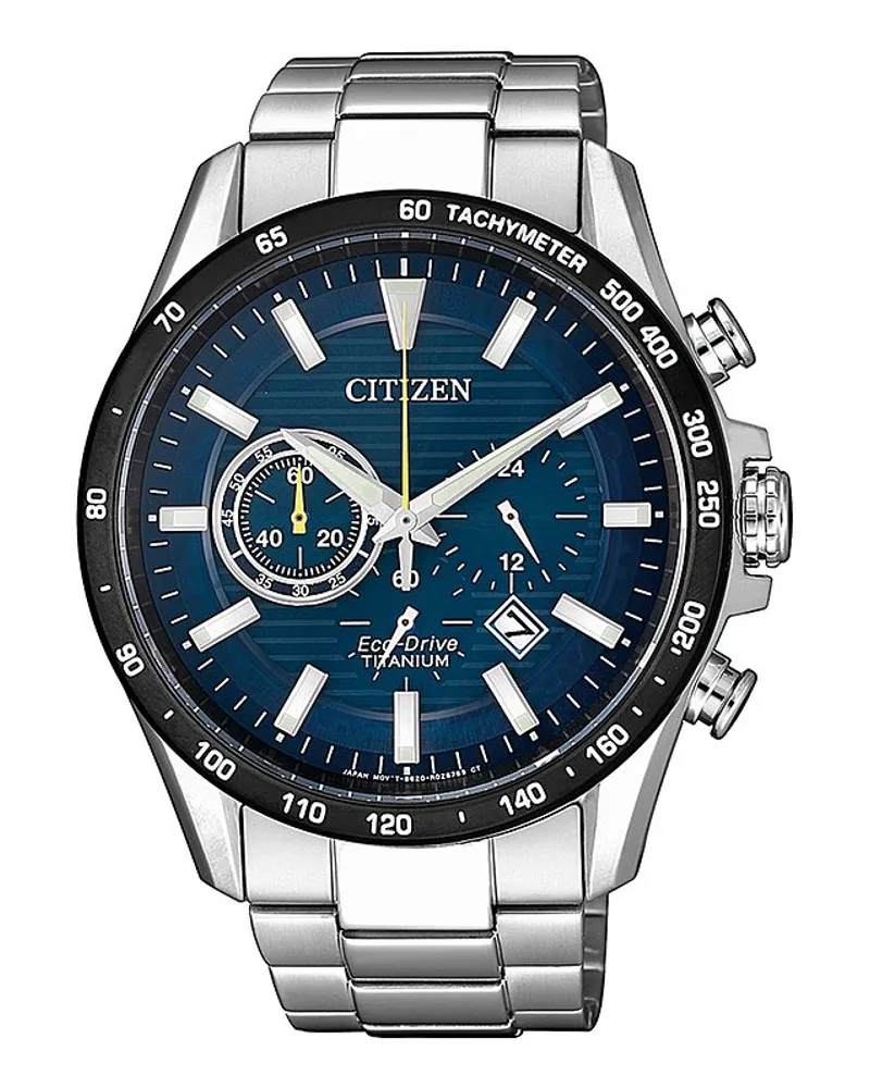 Citizen Chronograph Super Titanium Eco Drive Silber