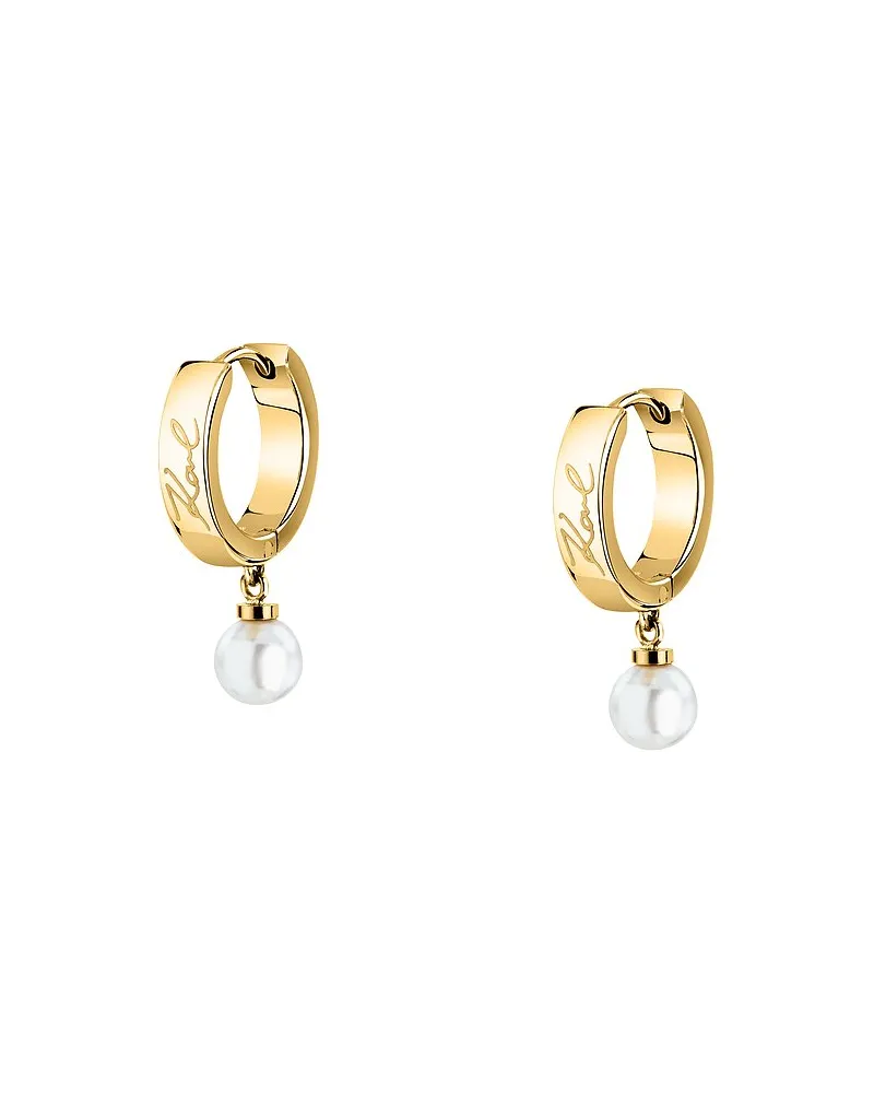 Karl Lagerfeld Ohrhänger Pearl Gelbgold