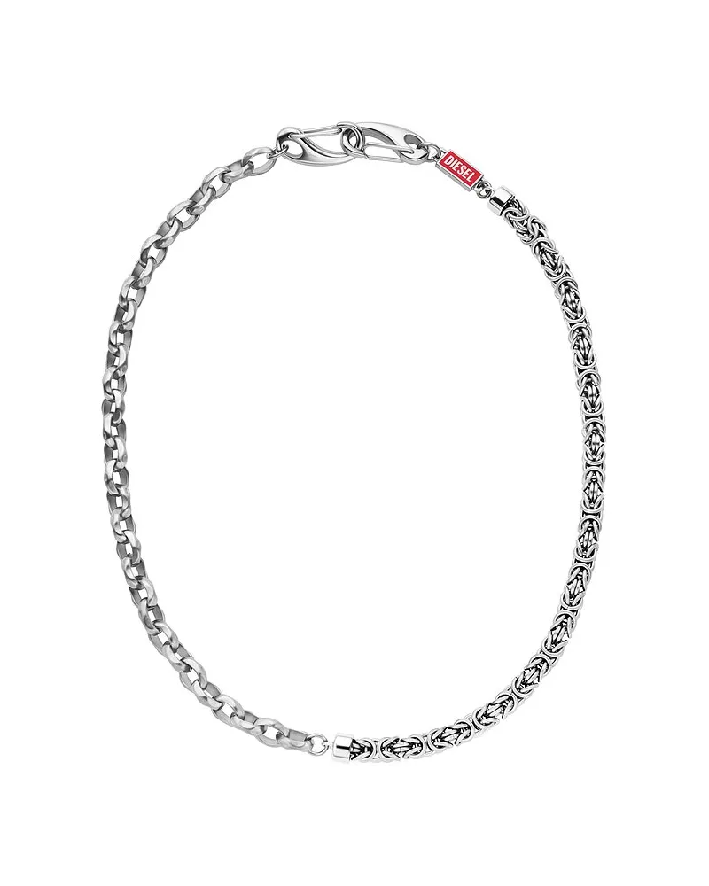 Diesel Kette Diesel Font Silber