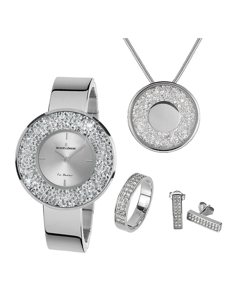 Jacques Lemans Uhren-Set Silber