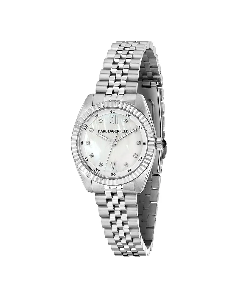 Karl Lagerfeld Damenuhr Timeless Code Mini Silber