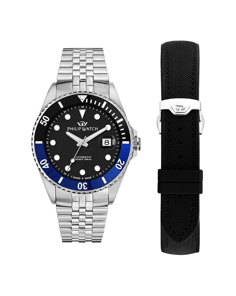 Philip Watch Uhren-Set inkl. Wechselarmband Caribe Diving Silber