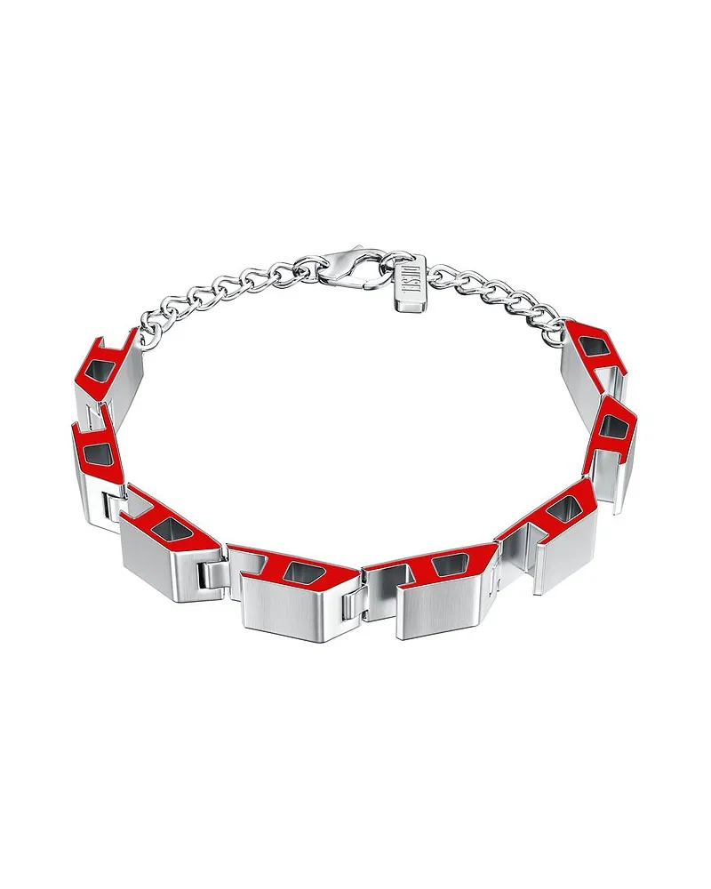 Diesel Armband D Logo Silber