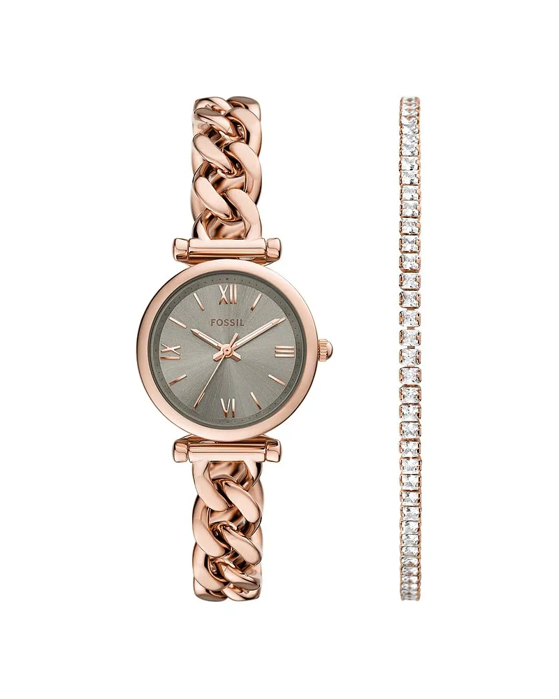 Fossil Uhren-Set CARLIE Roségold