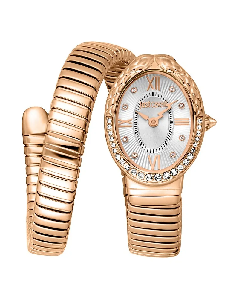 Just Cavalli Damenuhr Signature Snake Roségold
