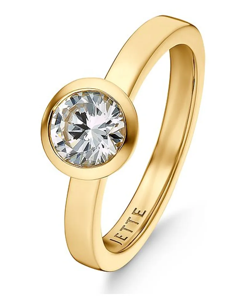 JETTE Damenring SOLITAIRE Gelbgold