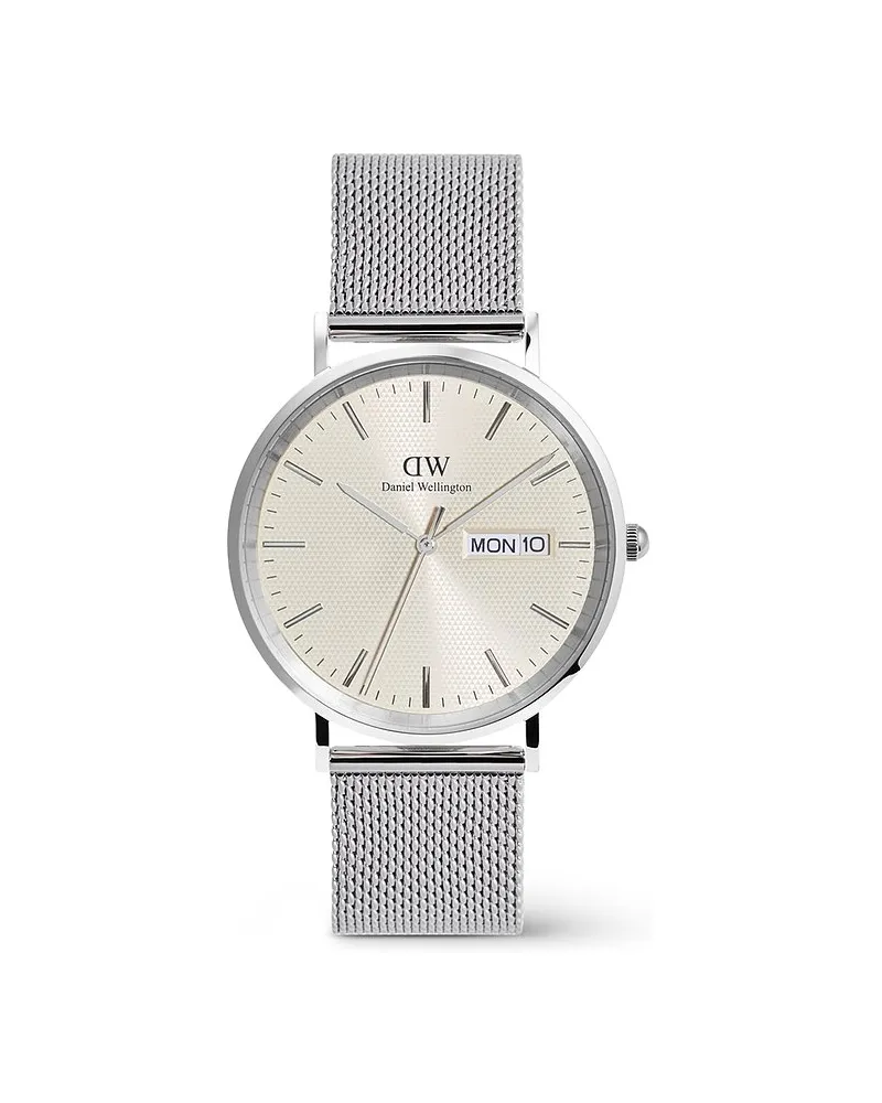 Daniel Wellington Herrenuhr Day Display Silber
