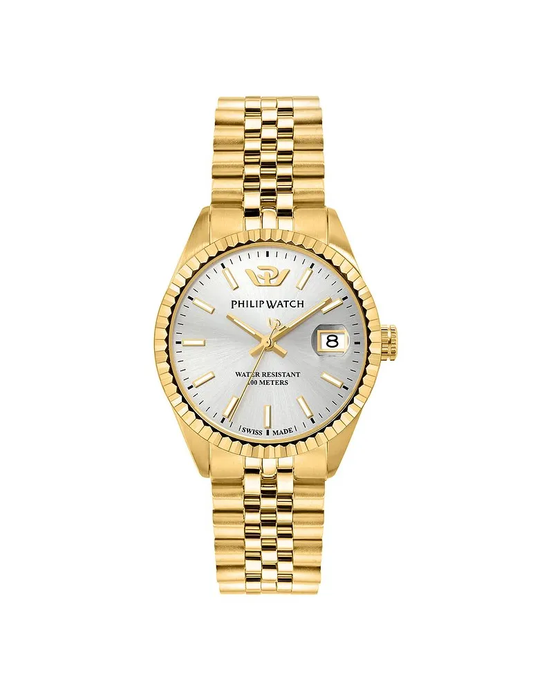 Philip Watch Damenuhr Caribe Urban 35mm Gelbgold