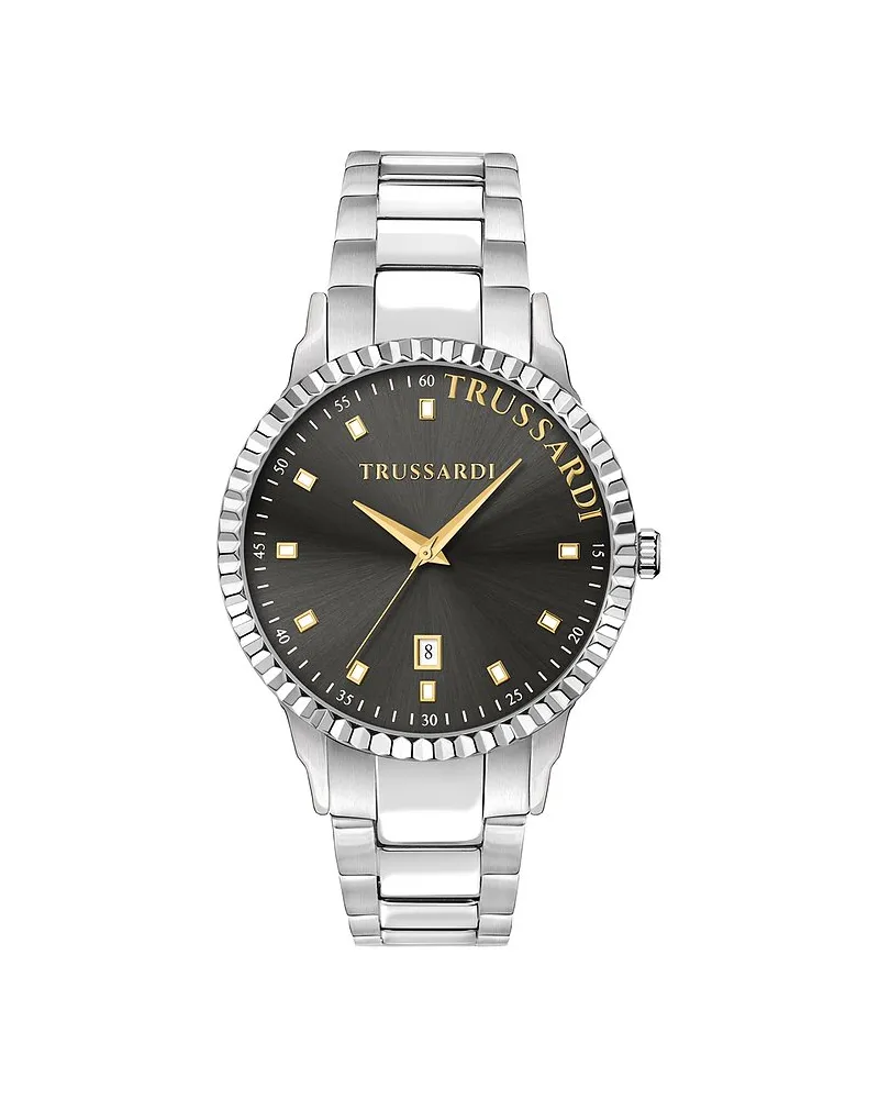 Trussardi Herrenuhr T-Bent Silber