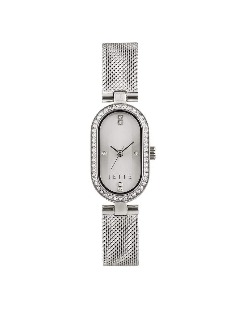 JETTE Damenuhr OVAL Silber