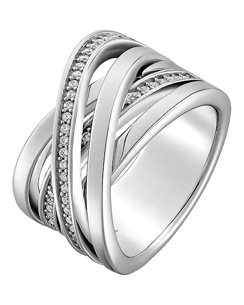 JETTE Damenring WRAPPED Silber