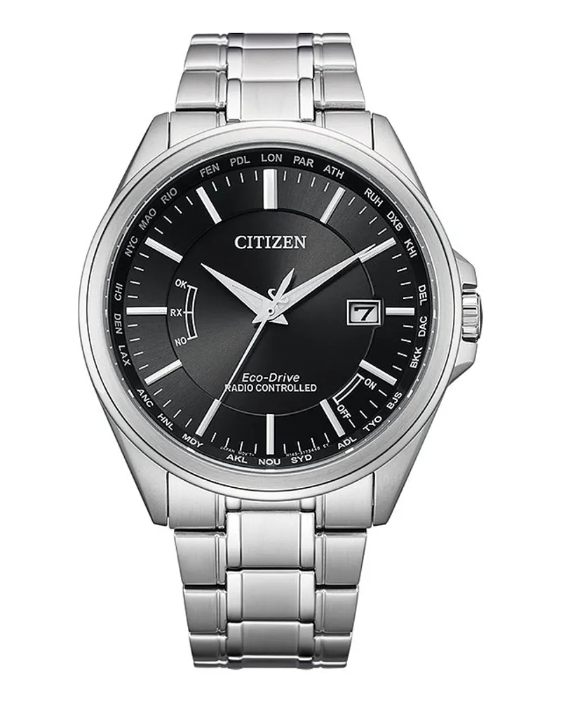 Citizen Herrenuhr Funkuhr Eco Drive Silber