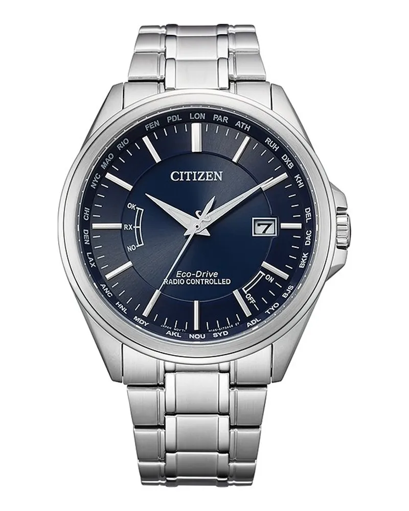 Citizen Herrenuhr Funkuhr Eco Drive Silber