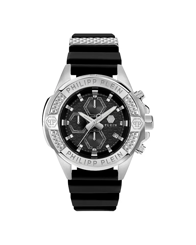 Philipp Plein Herrenuhr The Skull Chrono Silber