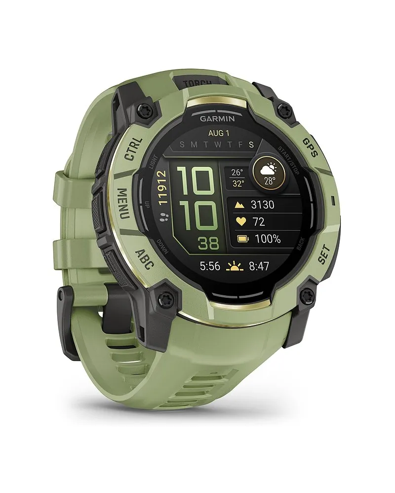 Garmin Smartwatch 3 – 50 mm Kieselgrau/ Farngrün Grau