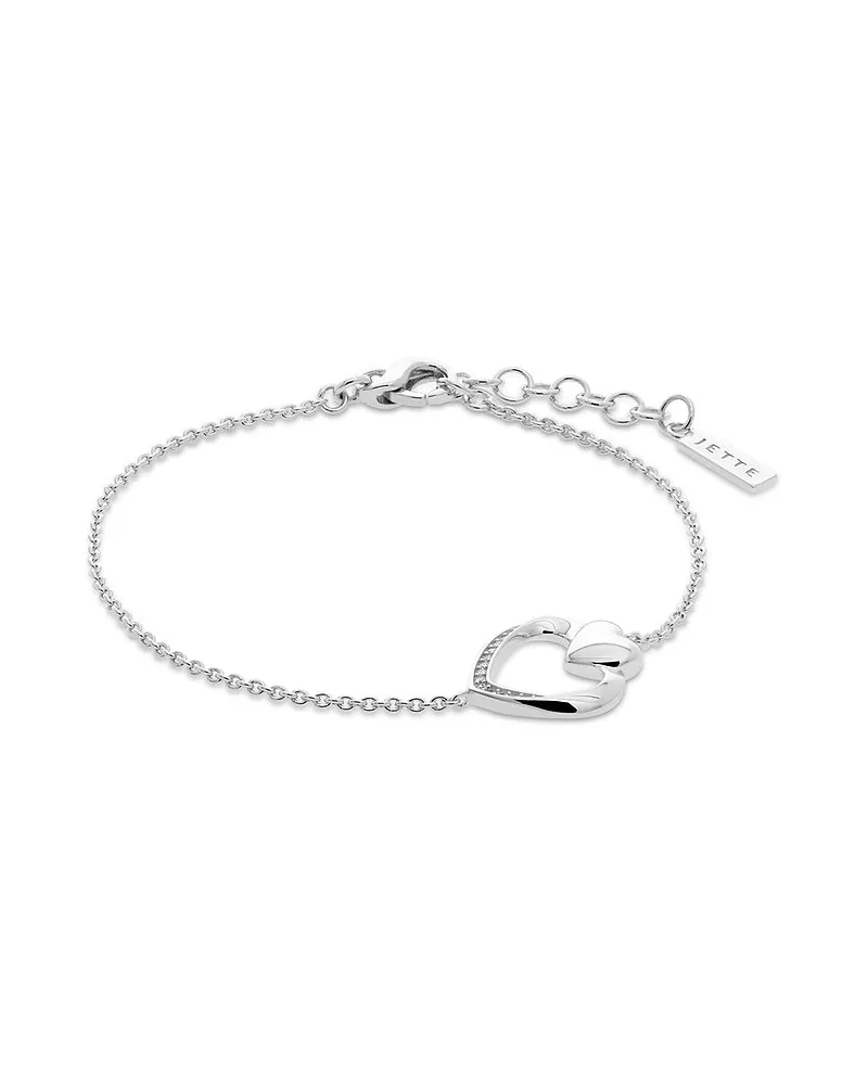 JETTE Armband HEARTS Silber
