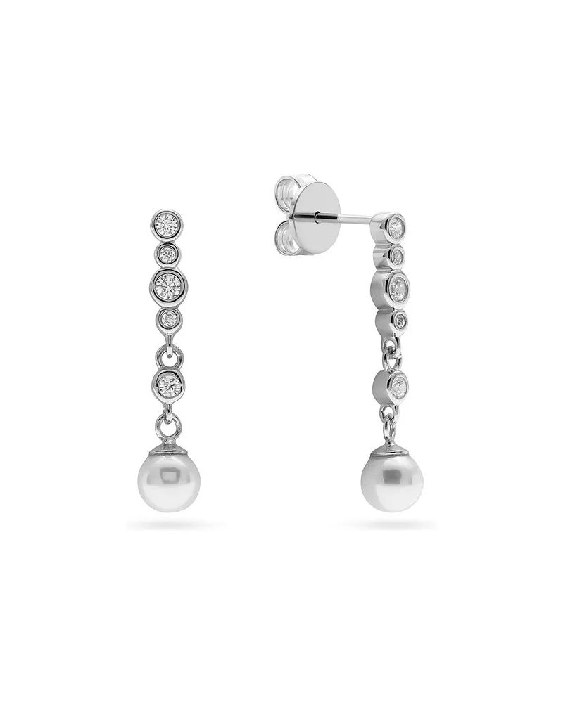 JETTE Ohrstecker PEARL Silber