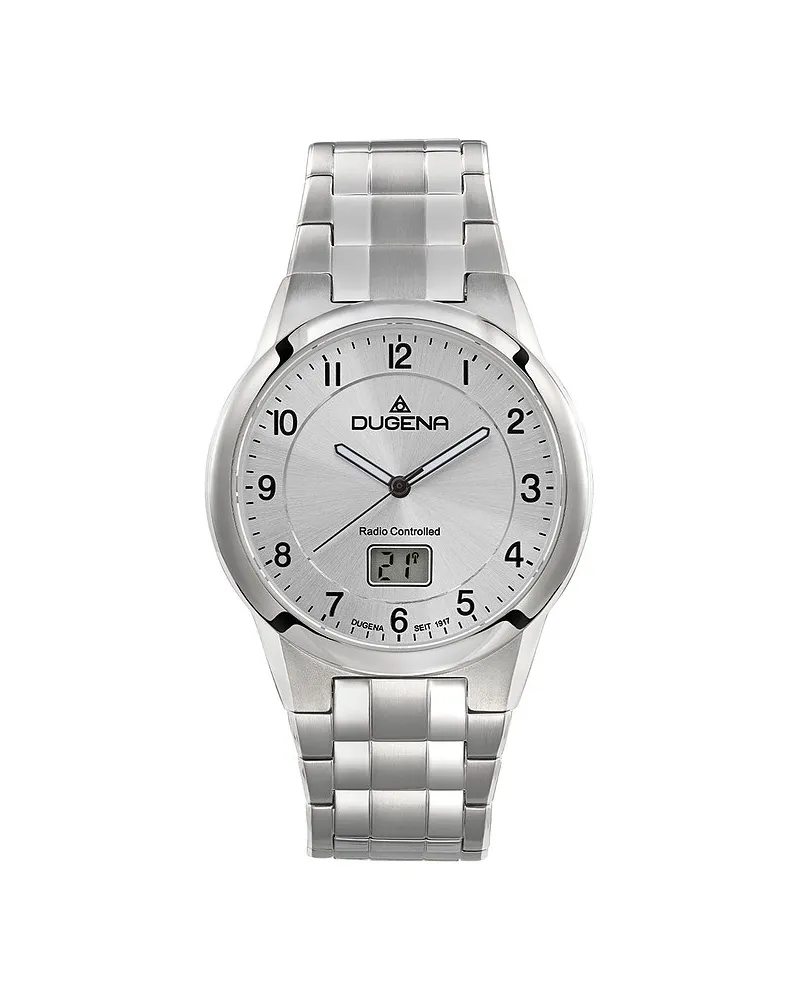 Dugena Herrenuhr Gent Funk Silber