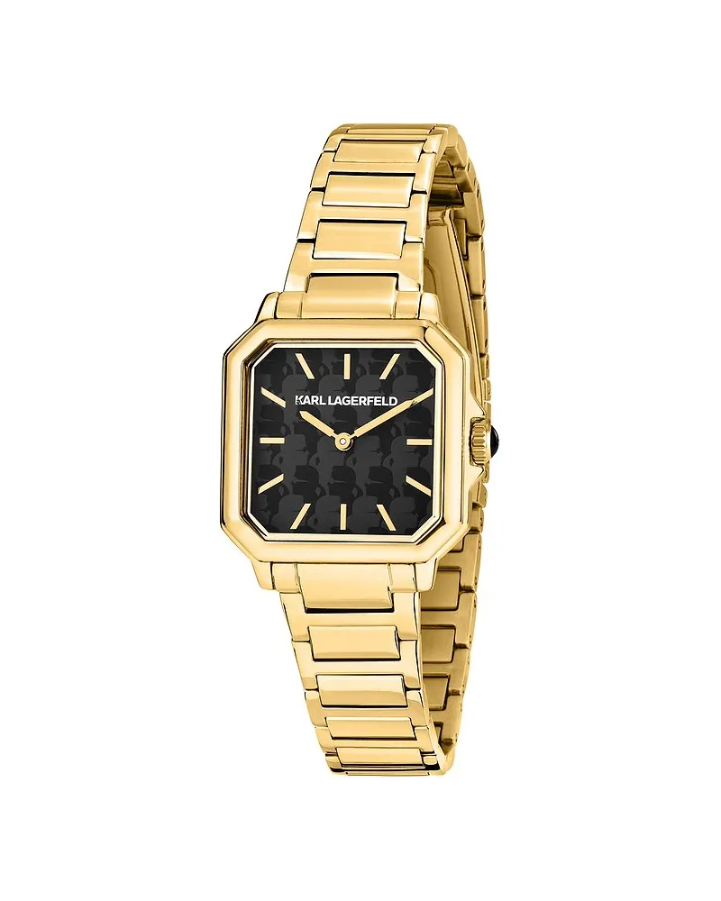 Karl Lagerfeld Damenuhr Square Classic Gelbgold