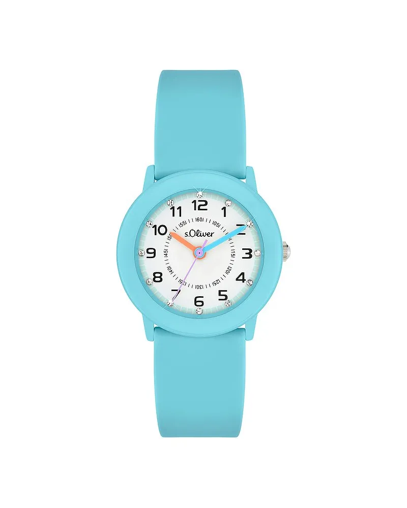 S.Oliver Kinderuhr mit Glitzerdetails Blau