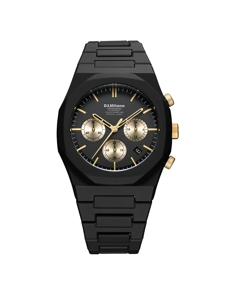 D1 Milano Herrenuhr 40.5mm, Gilded Solar Schwarz