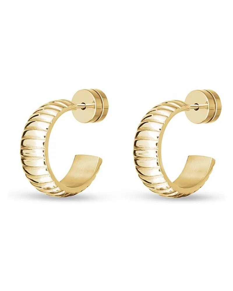 Esprit Creolen Structure Gelbgold