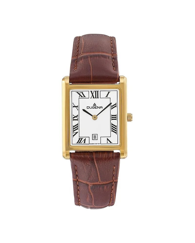 Dugena Herrenuhr Quadra Classica Gold