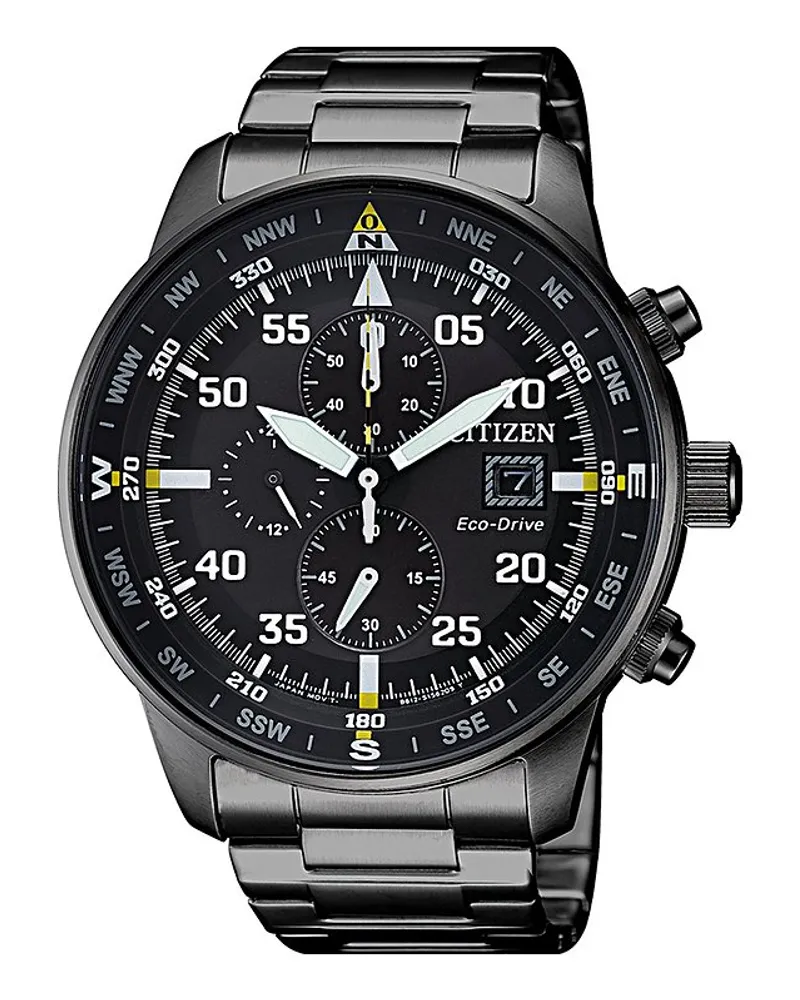 Citizen Chronograph Eco Drive Schwarz