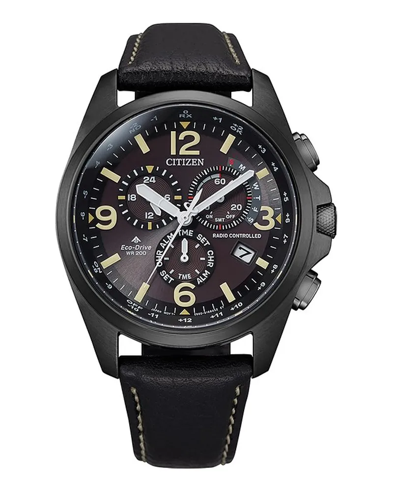 Citizen Chronograph Promaster Sky Funkuhr Eco Drive Super Titanium Schwarz