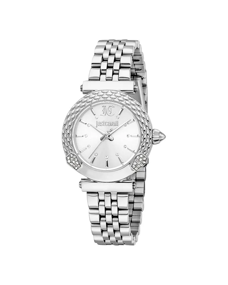 Just Cavalli Damenuhr Snake Silber