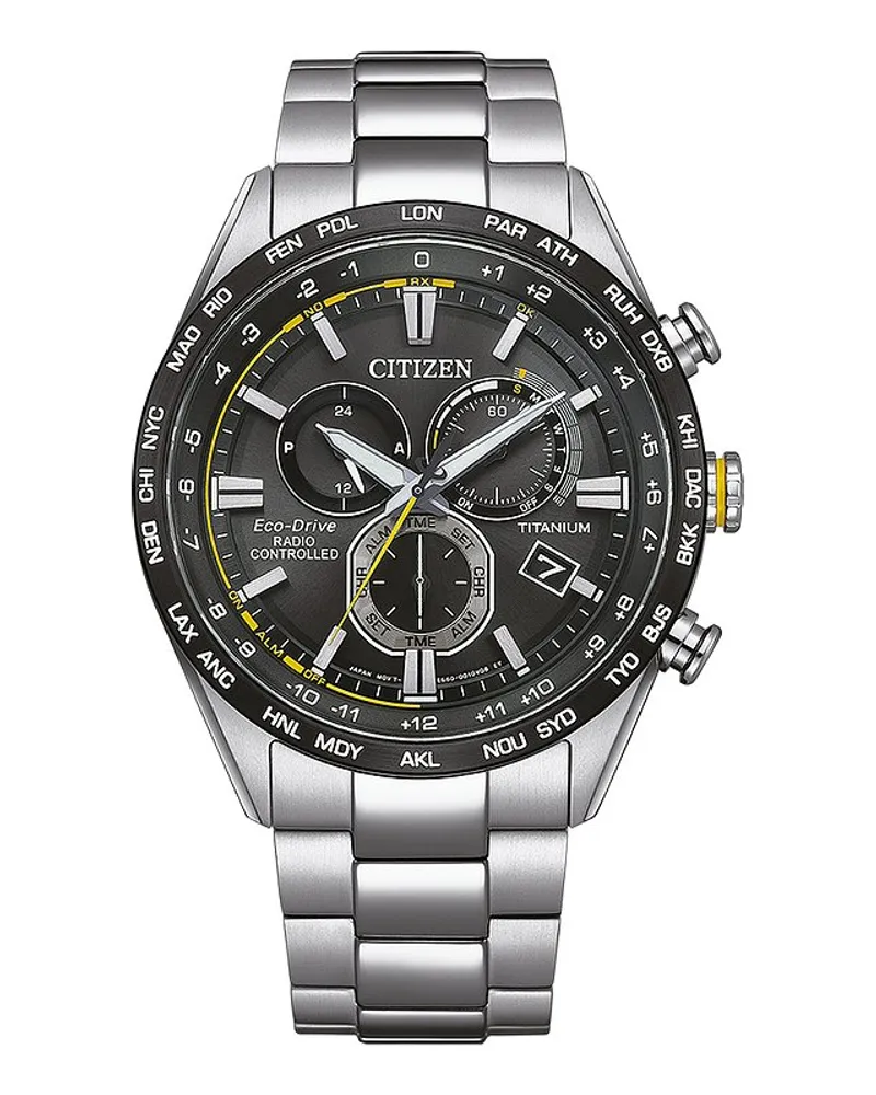 Citizen Chronograph Promaster Sky Funkuhr Eco Drive Super Titanium Silber
