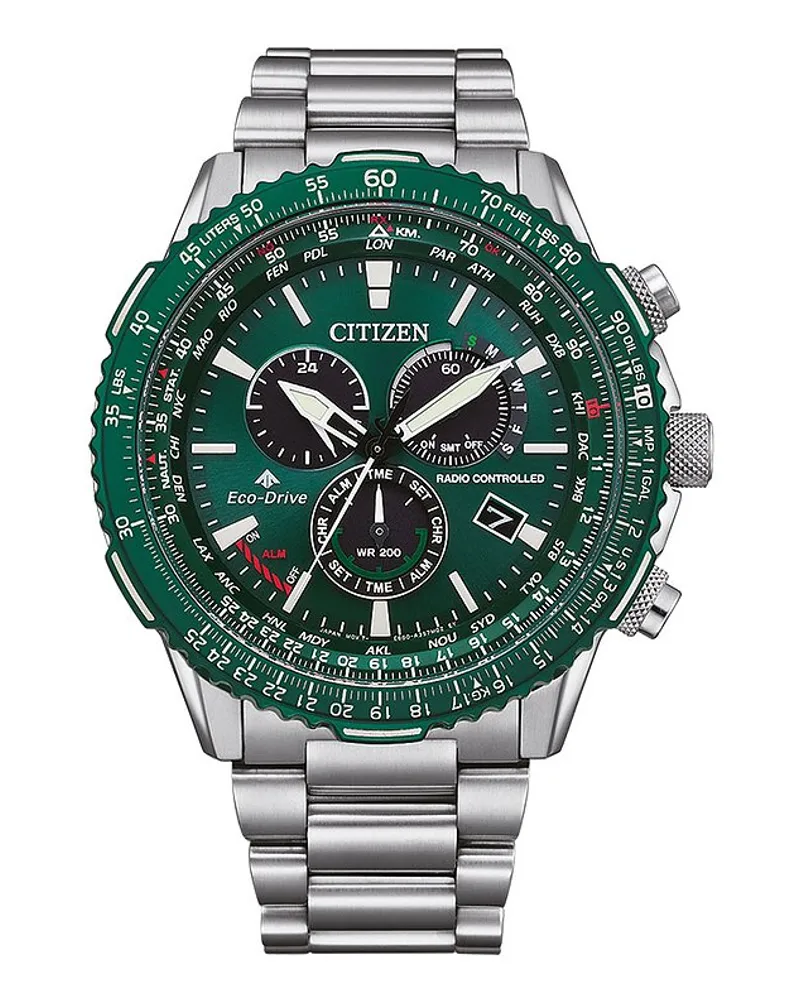 Citizen Chronograph Promaster Sky Funkuhr Eco Drive Silber