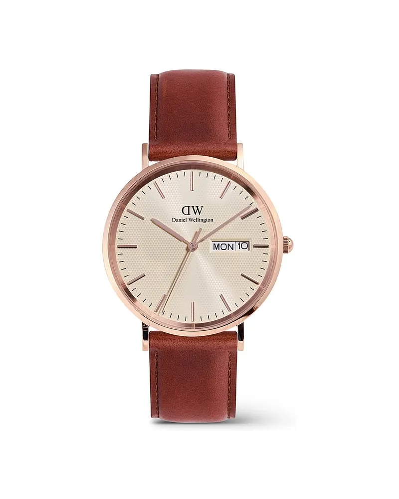 Daniel Wellington Herrenuhr Day Display Roségold