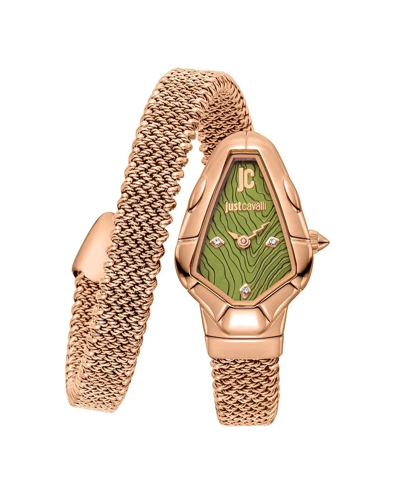 Just Cavalli Damenuhr Signature Snake Roségold
