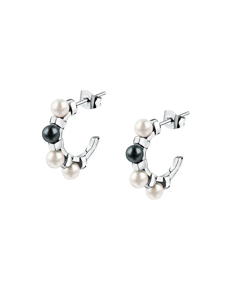 Karl Lagerfeld Creolen Pearl Silber