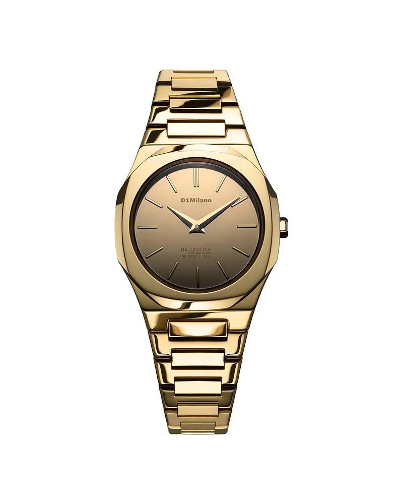 D1 Milano Damenuhr 30mm, Gold Gleam Gold