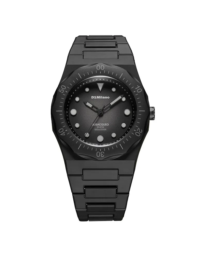 D1 Milano Herrenuhr 40.5mm, CarbonHarbor Schwarz