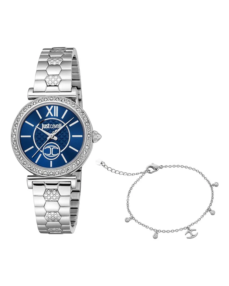 Just Cavalli Uhren-Set Silber