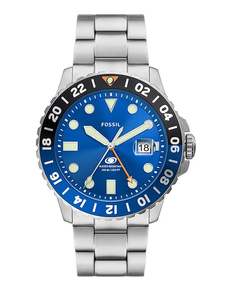 Fossil Herrenuhr Fossil Blue Silber