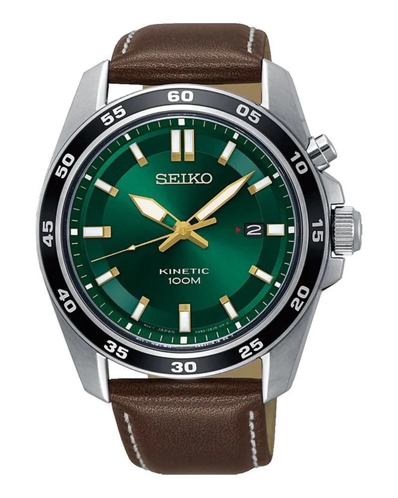 Seiko Herrenuhr Kinetik Silber