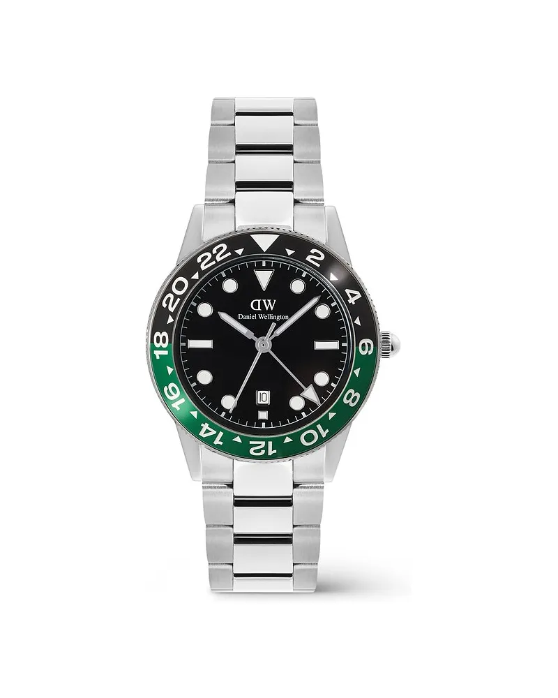 Daniel Wellington Herrenuhr Iconic GMT Silber