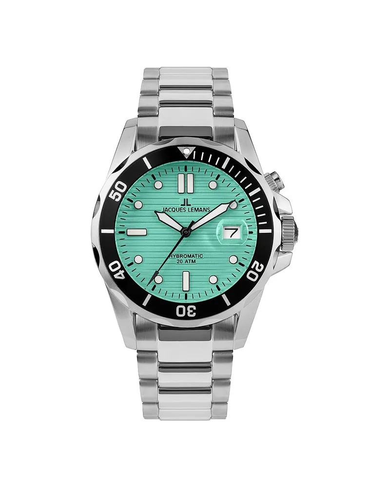 Jacques Lemans Herrenuhr Hybromatic Silber