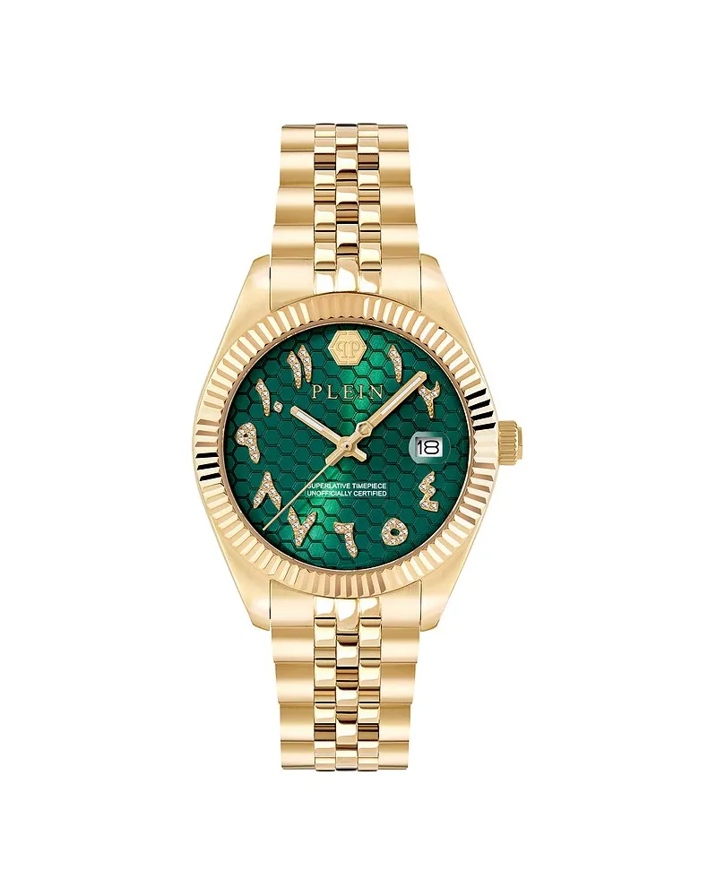 Philipp Plein Damenuhr Rock Couture Gelbgold