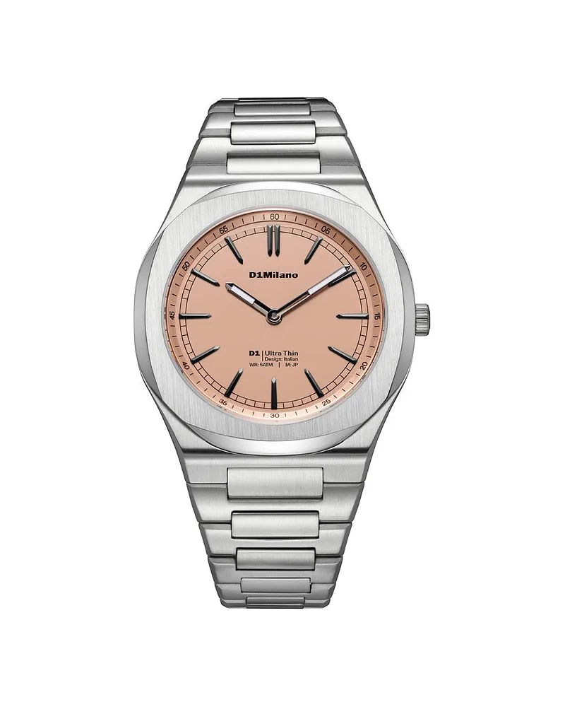 D1 Milano Herrenuhr 39mm, ClassicOxymor Silber