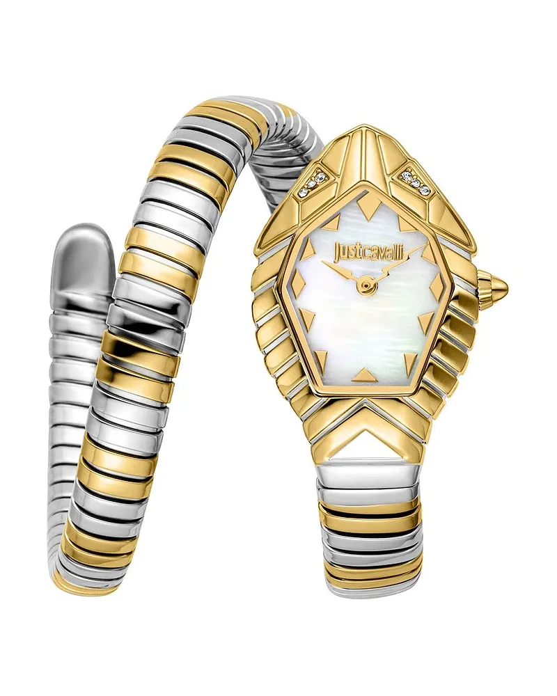 Just Cavalli Damenuhr Signature Snake Bicolor