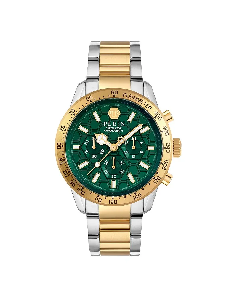 Philipp Plein Herrenuhr GMT CHALLENGER BAGUETTES Bicolor