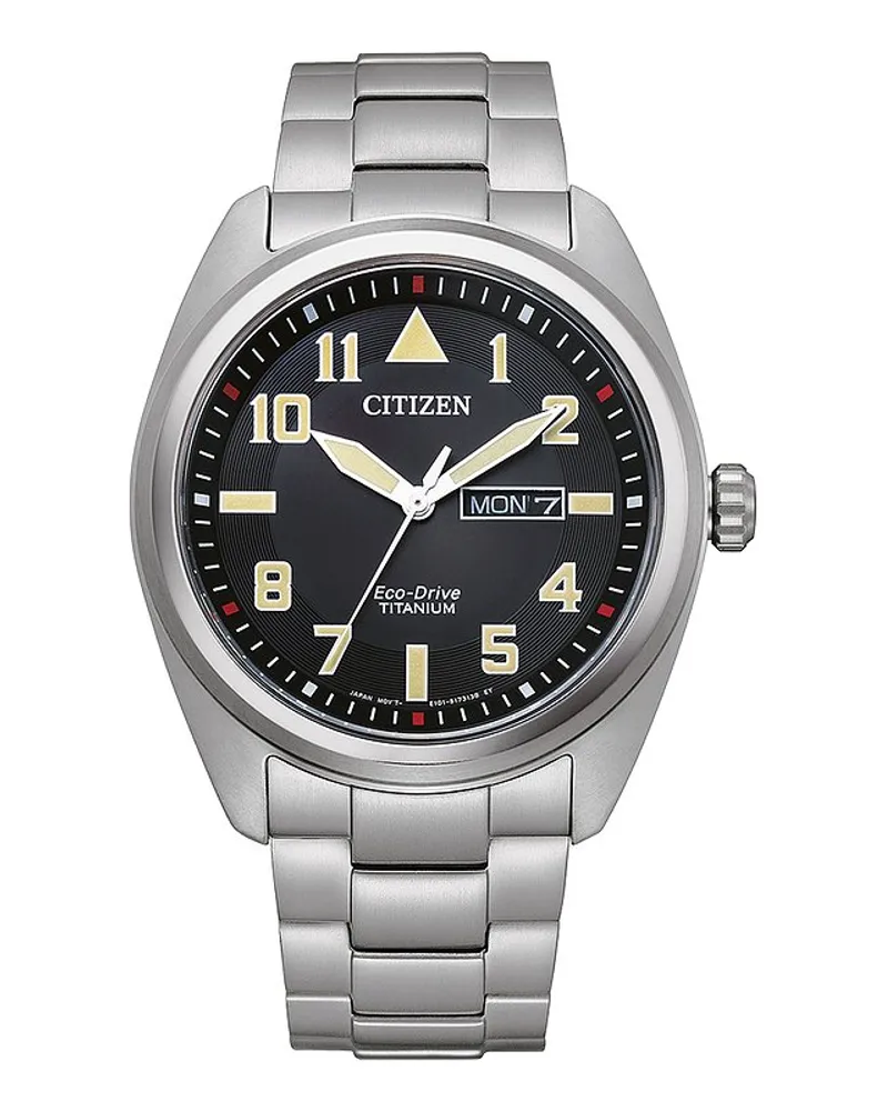 Citizen Herrenuhr Super Titanium Eco Drive Silber