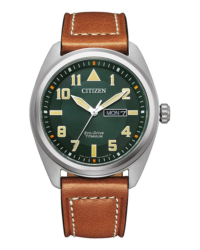 Citizen Herrenuhr Super Titanium Eco Drive Silber
