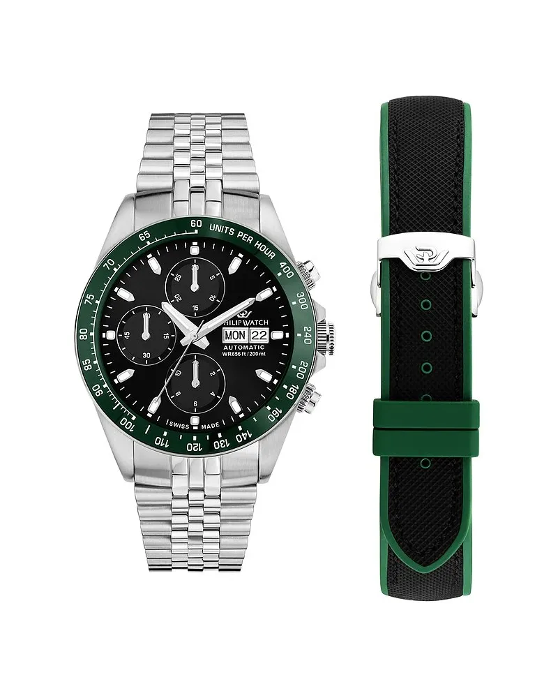 Philip Watch Uhren-Set inkl. Wechselarmband Caribe Diving Silber